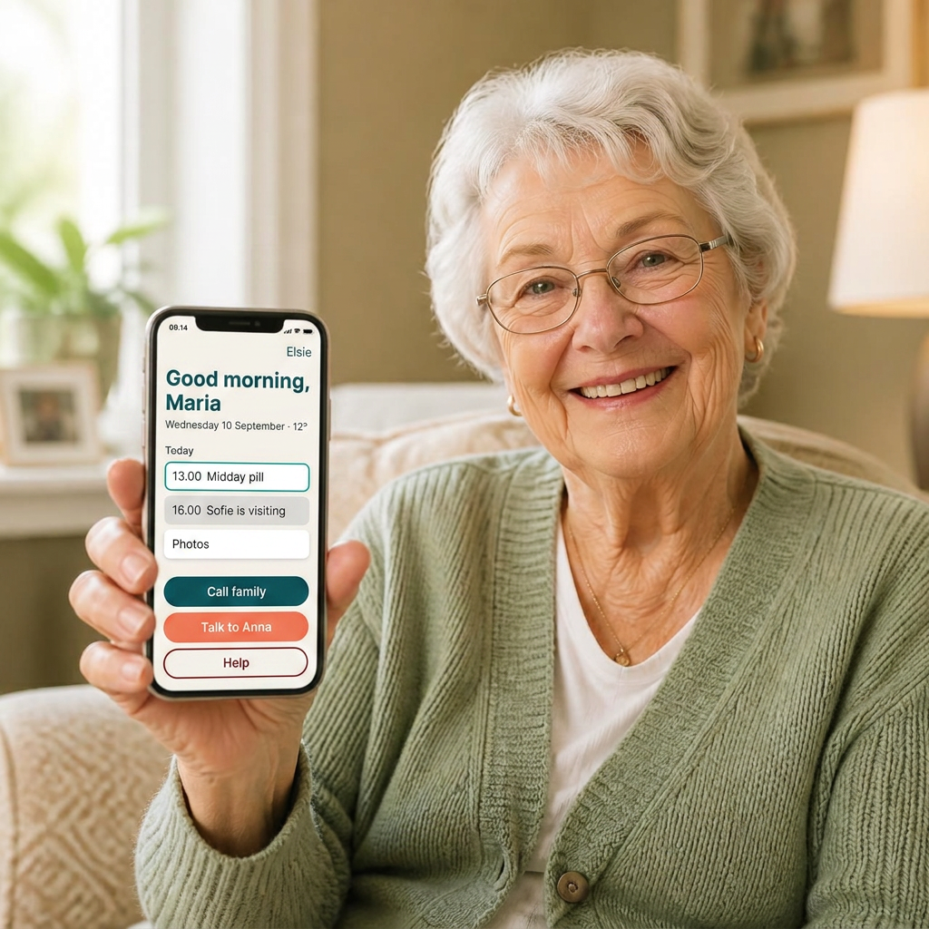 Elsie op een tablet en een smartphone naast elkaar